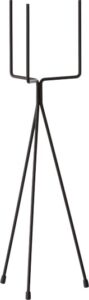 Stojak na doniczkę Ferm Living niski czarny – minimalistyczny design, stal, nowoczesny styl