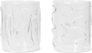 Szklanki Doodle 350 ml 2 szt. – nowoczesny design, idealne do napojów, szkło wysokiej jakości