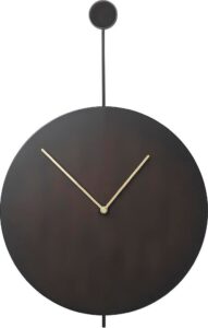 Zegar ścienny Trace – nowoczesny design, minimalistyczny styl, czarny kolor, materiał: metal