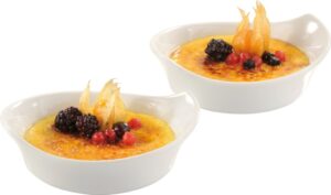 Miseczki do crème brûlée Inspira 2 szt. – elegancki design, idealne do deserów, ceramiczne