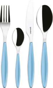 Komplet sztućców Feeling 24 el. jasnoniebieskie – elegancki zestaw, funkcjonalność, nowoczesny design