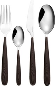 Komplet sztućców Just ciemnobrązowe 24 el. – elegancki design, wysoka jakość, praktyczne zastosowanie