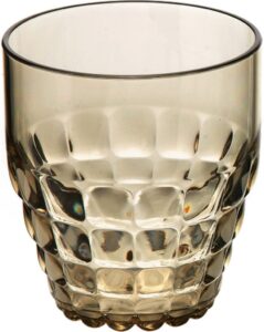 Kubek Tiffany niski żółty przydymiony – elegancki design, minimalistyczny styl, wysokiej jakości szkło