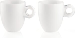 Kubki Gocce transparentne 2 szt. – eleganckie, lekkie, szklane