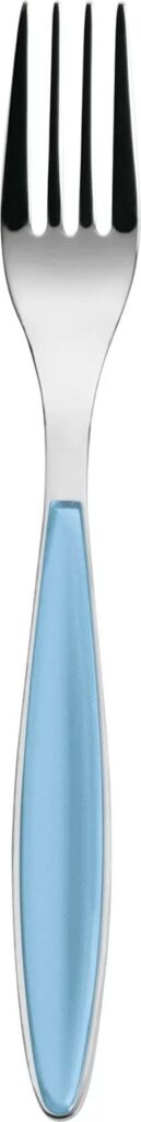 Widelec stołowy Feeling jasnoniebieski – elegancki design, ergonomiczny kształt, stal nierdzewna, kolor jasnoniebieski