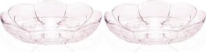 Talerze deserowe Lily niskie 16 cm różowe 2 szt. – elegancki design, idealne do serwowania słodkości