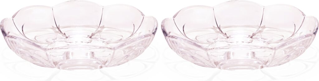 Talerze deserowe Lily niskie 16 cm różowe 2 szt. – elegancki design, idealne do serwowania słodkości