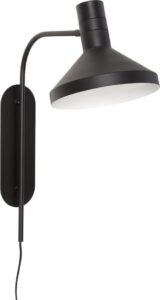 Kinkiet Hübsch 991207 – elegancki design, metal, kolor czarny