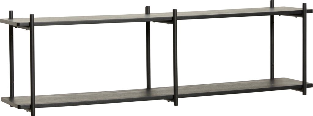 Półka Hübsch 100 cm czarna drewniana – elegancki design, praktyczne zastosowanie, wysoka jakość