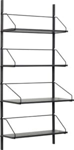 Regał Hübsch 180 cm czarny – elegancki design, przestronny, wykonany z wysokiej jakości materiałów