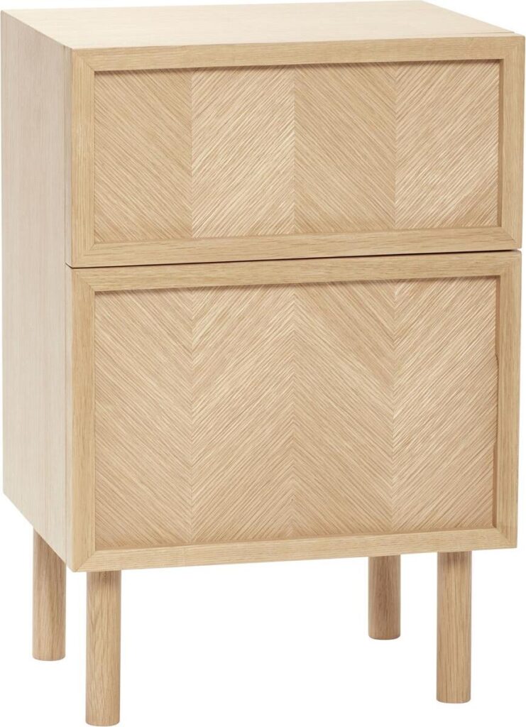 Szafka Hübsch 60 cm z drewna dębowego – elegancki design, naturalny kolor, solidna konstrukcja