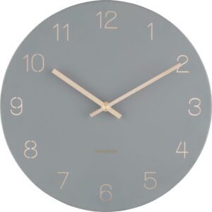 Zegar ścienny Charm Numbers 30 cm szary – nowoczesny design, elegancki kolor, funkcjonalność