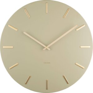 Zegar ścienny Charm oliwkowy – elegancki design, kolor oliwkowy, styl nowoczesny