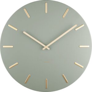 Zegar ścienny Charm szarozielony – elegancki design, minimalistyczny styl, idealny do różnych wnętrz