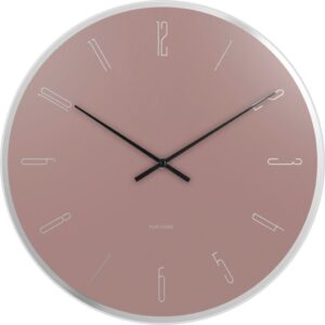 Zegar ścienny Mirror Numbers różowy – elegancki design, nowoczesny styl, efekt lustra