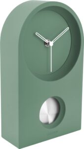 Zegar stołowy Taut zielony – elegancki design, precyzyjny mechanizm, idealny do wnętrz