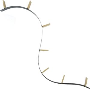 Półka Popworm czarno-złota 7 półek – nowoczesny design, elegancki kolor, funkcjonalność