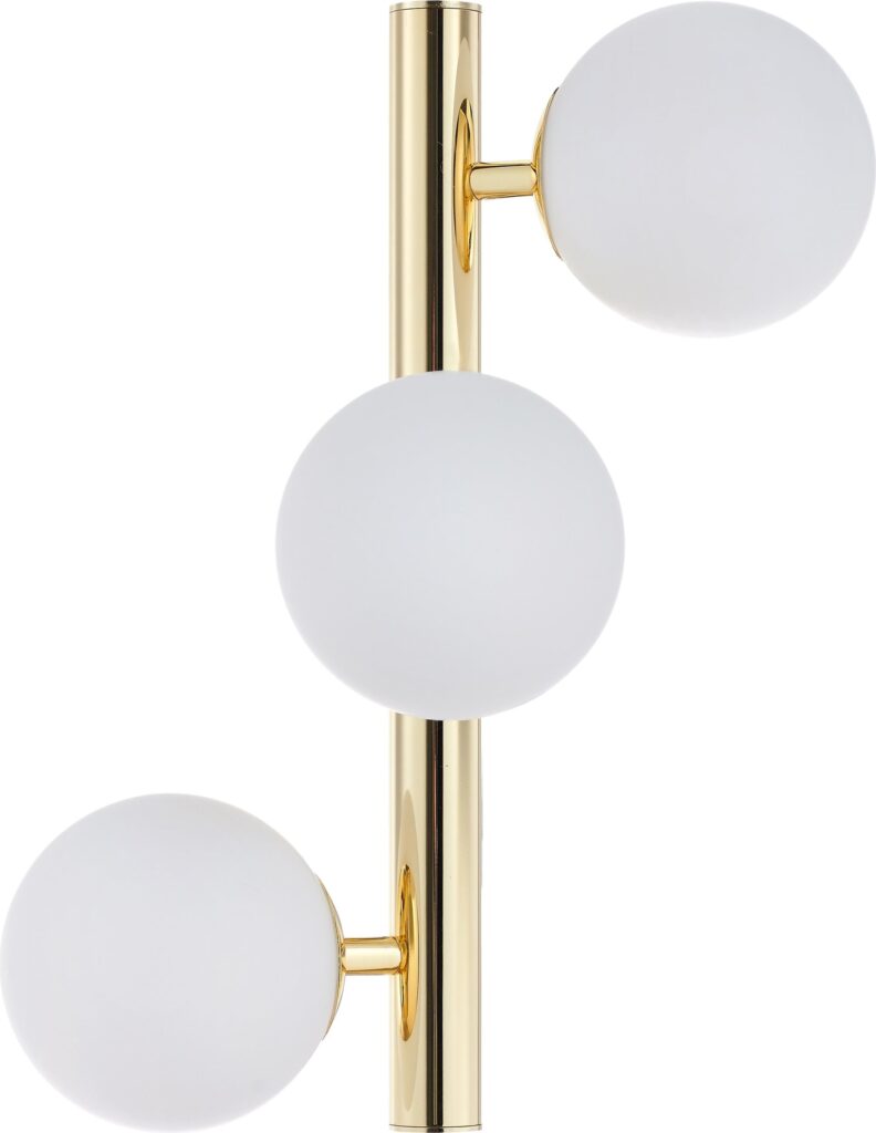 Kinkiet Cumulus złoty – elegancki design, metal, nowoczesny styl