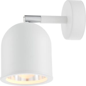 Kinkiet Spark 1 biały z łączeniem srebrnym – elegancki design, nowoczesny styl, idealny do każdego wnętrza