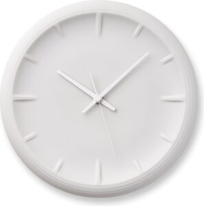 Zegar ścienny Lemnos Relief biały – elegancki design, minimalistyczny styl, wysoka jakość wykonania