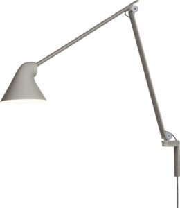 Kinkiet na wysięgniku NJP LED 2700 K jasnoszary – nowoczesny design, energooszczędne oświetlenie, elegancki kolor