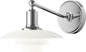 Kinkiet PH 20 cm chrom bez widocznego kabla i włącznika – elegancki design, nowoczesny styl, chromowana powierzchnia