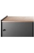 Szafka niska Theca 123 cm MDF czarna orzech – stylowa, praktyczna, wysoka jakość