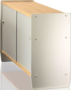 Szafka wysoka Theca 123 cm MDF aluminium wiśnia – elegancki design, przestrzenna, trwała konstrukcja