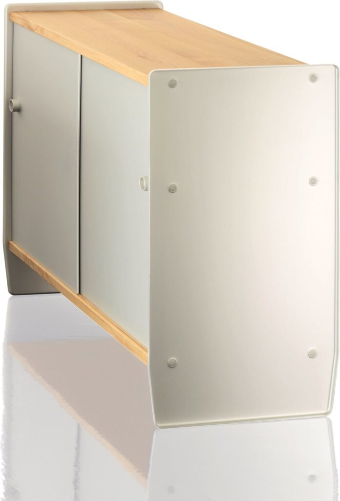 Szafka wysoka Theca 93 cm MDF czarna orzech – elegancki design, funkcjonalność, kolor czarny, materiał MDF