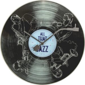 Zegar ścienny All The Jazz – nowoczesny design, czarny kolor, metalowa obudowa