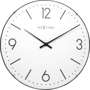 Zegar ścienny Basic Dome biały – minimalistyczny design, okrągły kształt, łatwy do powieszenia