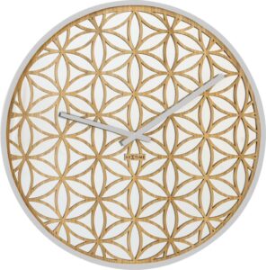 Zegar ścienny Bella Mirror biały – elegancki design, lustro, nowoczesny styl