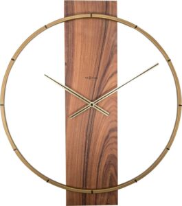 Zegar ścienny Carl brązowy – elegancki design, styl skandynawski, idealny do każdego wnętrza