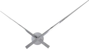 Zegar ścienny Hands 70 cm srebrny – elegancki design, duża średnica, nowoczesny styl