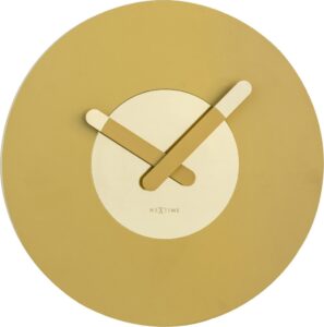 Zegar ścienny In Touch złoty – elegancki design, nowoczesny styl, metalowa obudowa