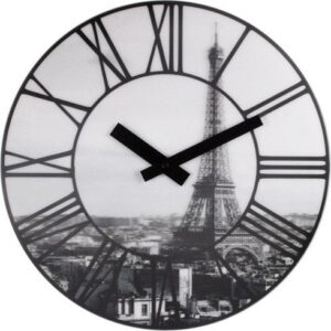 Zegar ścienny La Ville – elegancki design, styl industrialny, czarny, metalowy
