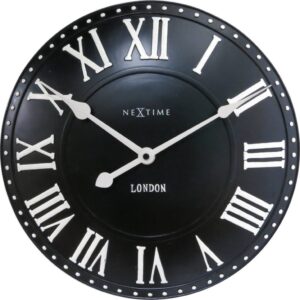 Zegar ścienny London Roman czarny – elegancki design, duże cyferblaty, stylowy akcent do wnętrz