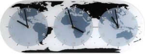 Zegar ścienny Mondial – nowoczesny design, minimalistyczny styl, kolor czarny