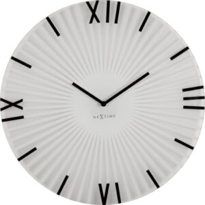 Zegar ścienny Sticks white – nowoczesny design, biały kolor, minimalistyczny styl