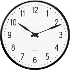 Zegar ścienny Station 21 cm – nowoczesny design, minimalistyczny styl, kolor czarny