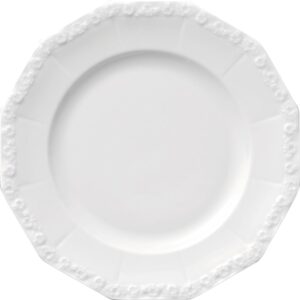 Talerz śniadaniowy Maria Biała 21,3 cm – elegancki design, uniwersalny kolor, porcelana