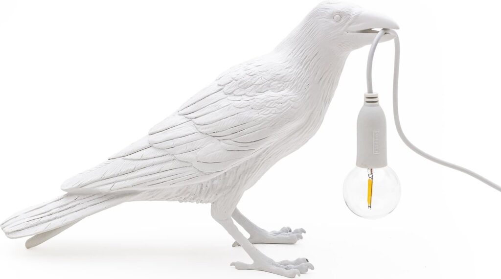 Lampa Bird biała Waiting – elegancki design, uniwersalny kolor, nowoczesny styl