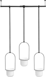Doniczki wiszące Triflora czarny reling – elegancki design, praktyczne zawieszenie