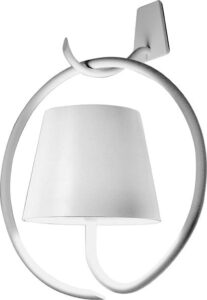 Kinkiet Poldina okrąg biały – elegancki design, minimalistyczny styl, energooszczędne oświetlenie