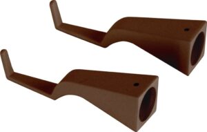 Zawieszenie ścienne do lampy modułowej Pencil brązowe poziome 2 el. – nowoczesny design, brązowy kolor, dwa elementy