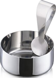 Miska na przekąski Rocks 8,5 cm z łyżeczką – elegancki design, idealna do serwowania, ceramiczna