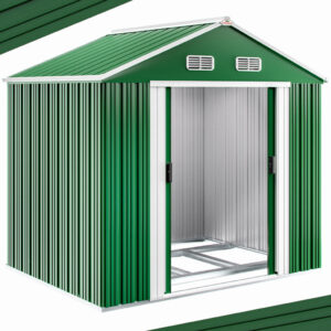 Szopa ogrodowa Zielona Metalowa 260x205x180cm