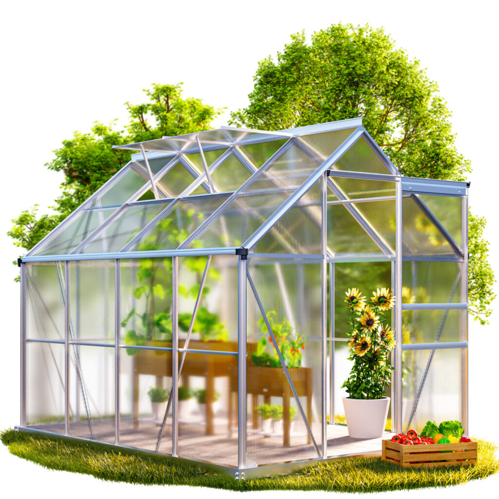 Szklarnia aluminiowa 250x190x195cm z fundamentem
