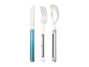 Akinod MAGNETIC STRAIGHT CUTLERY 12H34 MIRROR Mosaique Bleue