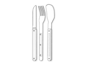 Akinod MAGNETIC STRAIGHT CUTLERY 12H34 BLACK MIRROR Namazu